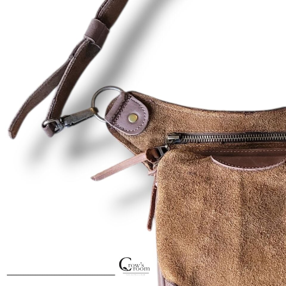 Handmade Fonksiyonel Deri Bel Ve Bacak Çantası (BÜYÜK MODEL KAHVE & AÇIK KAHVE)